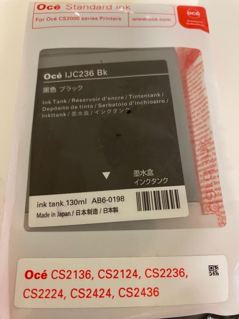 INKTPATRONEN IJC236 VOOR OCE/CANON PLOTTER CS2136-CS2236,etc, Enlèvement ou Envoi, Neuf, Cartridge, Oce