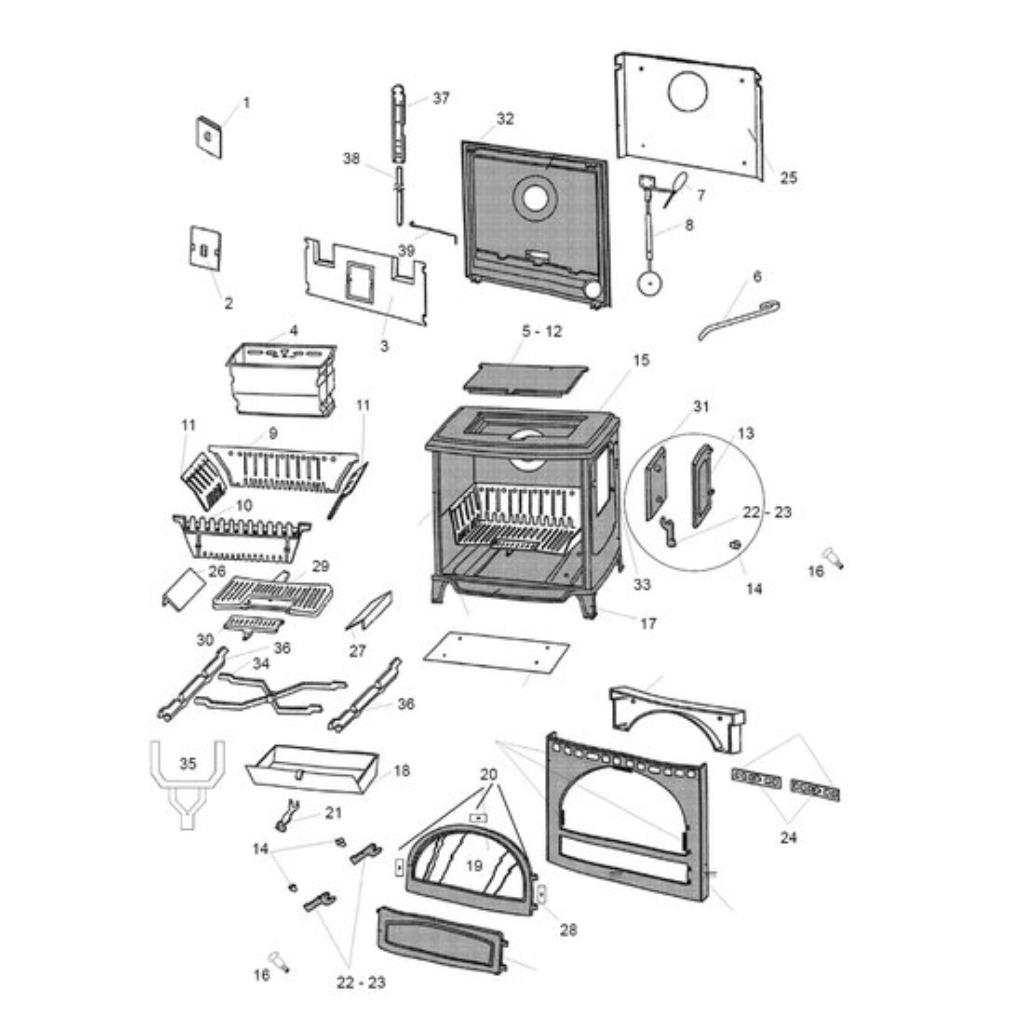 Alle wisselstukken  voor Saey Kachels, Maison & Meubles, Poêles, Neuf, Autoportant, Bois, Enlèvement ou Envoi
