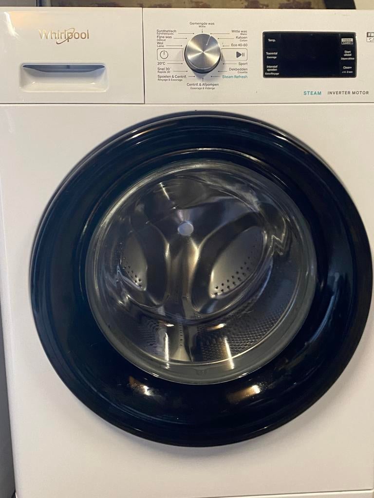 Whirlpool-wasmachine van 9 kg, Ophalen, 1200 tot 1600 toeren, Minder dan 85 cm, 8 tot 10 kg