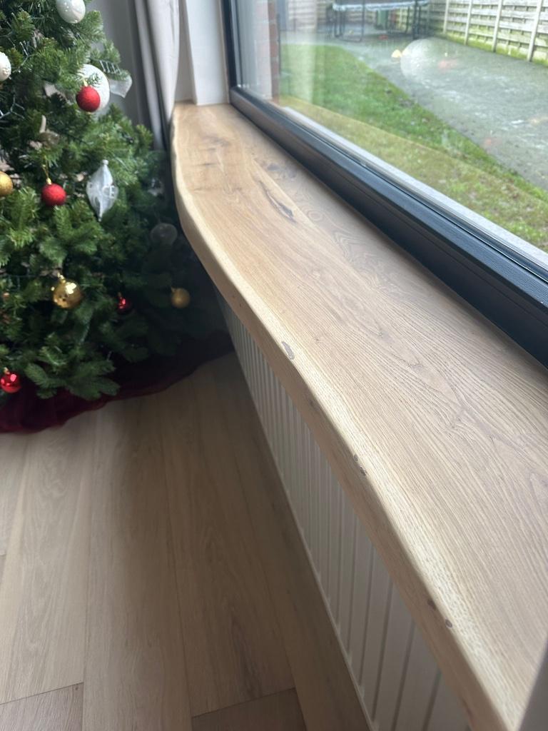 Appui de fenêtre en chêne massif–tronc d'arbre ou bord droit, Enlèvement ou Envoi, Neuf, Chêne