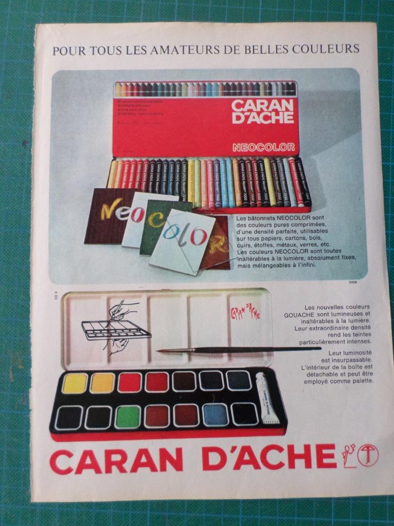 Caran d'Ache - publicité papier - 1969, Ophalen of Verzenden, Gebruikt, Overige typen