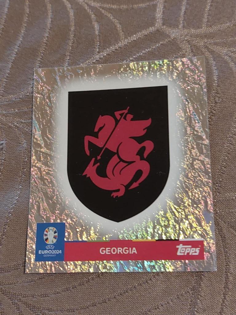 Topps / Sticker / Embleem Georgië / Euro 2024, Verzenden, Nieuw, Poster, Plaatje of Sticker