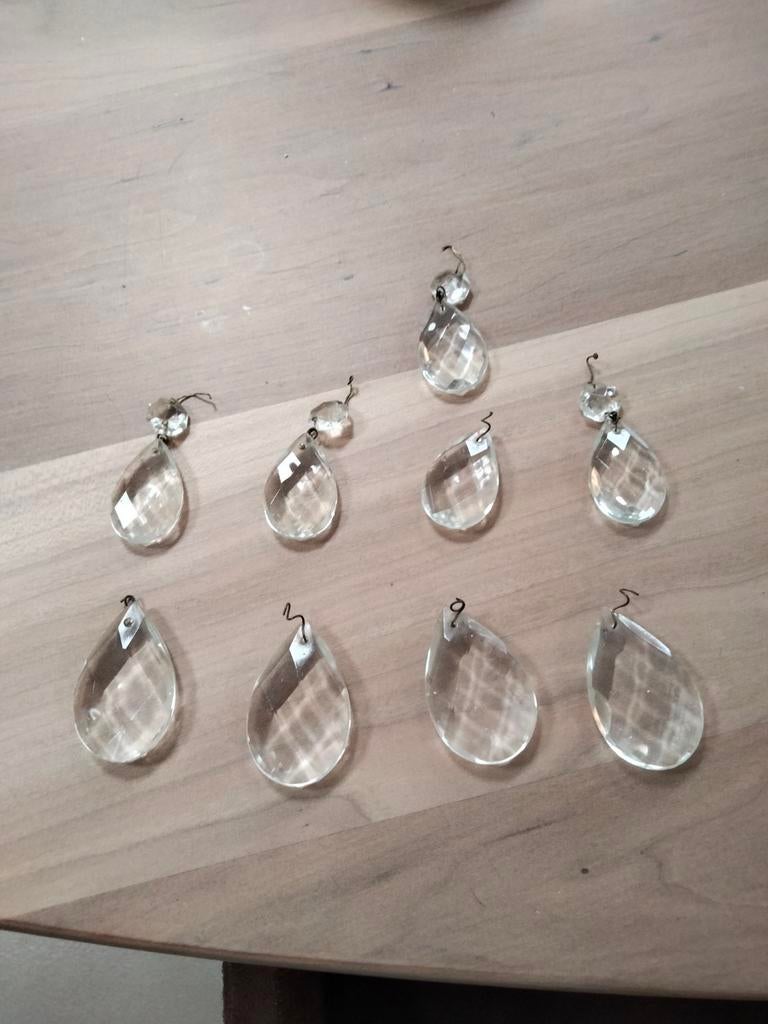 Onderdelen voor kristallen luster.9 stuks., Ophalen, Zo goed als nieuw