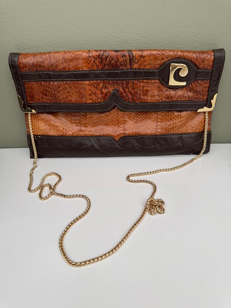 Pierre Cardin vintage tasje, Ophalen of Verzenden, Gebruikt, Bruin, Schoudertasje