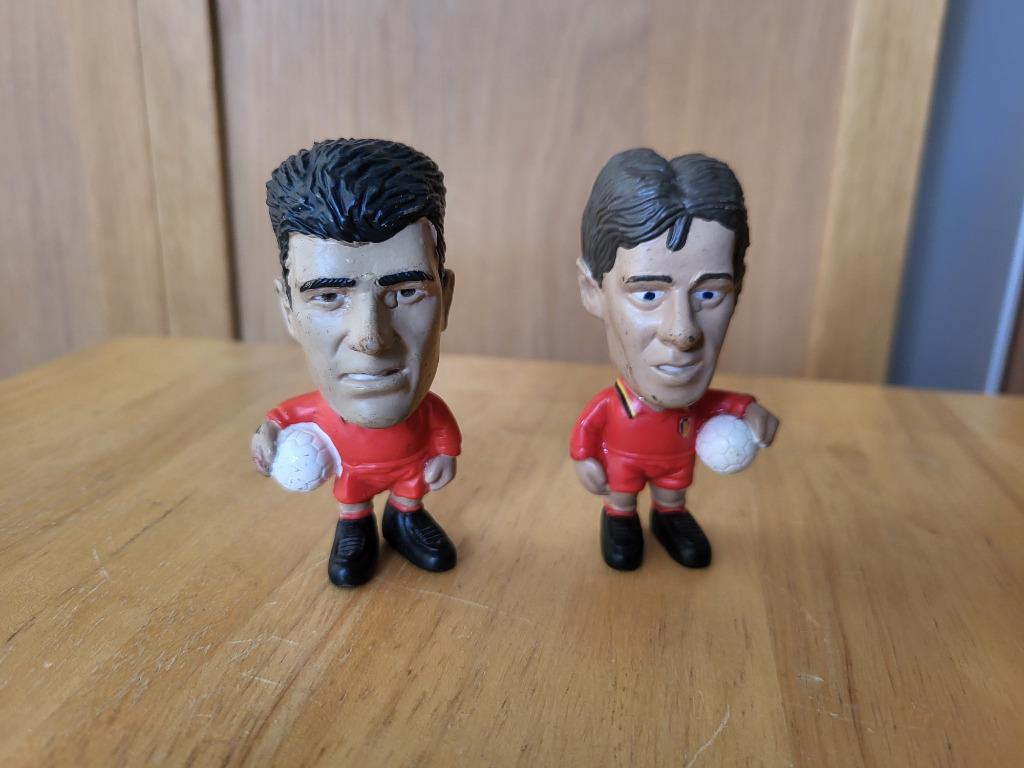 Lot 2 figurines joueurs de foot Diables Rouges, Verzamelen, Beelden en Beeldjes, Gebruikt, Mens, Ophalen