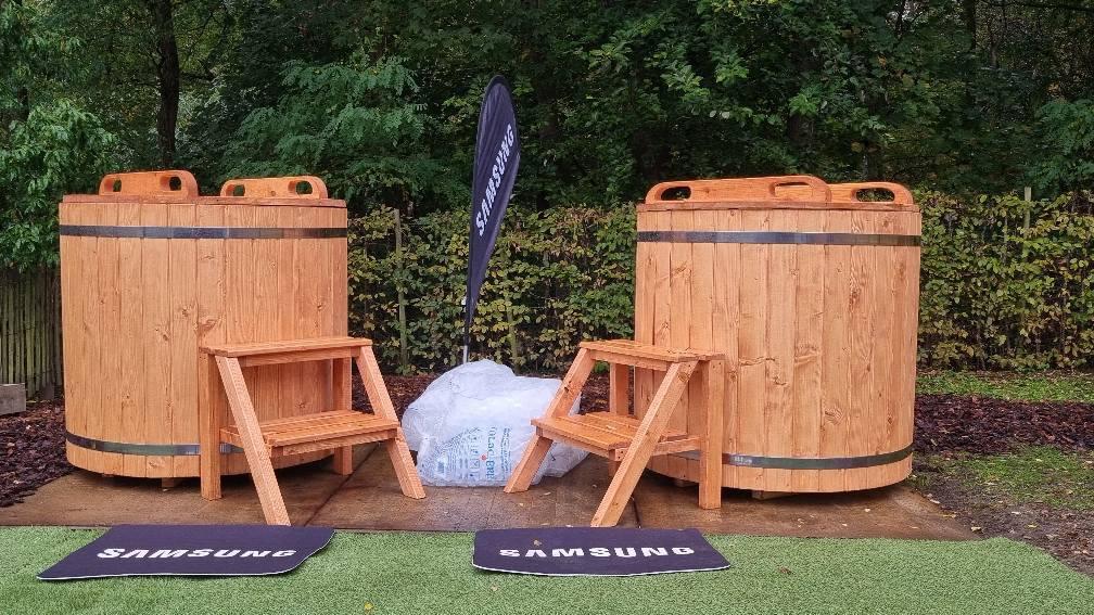 Volledig houten 1 persoon afkoelbad, Sport en Fitness, Sauna, Ophalen of Verzenden, Nieuw