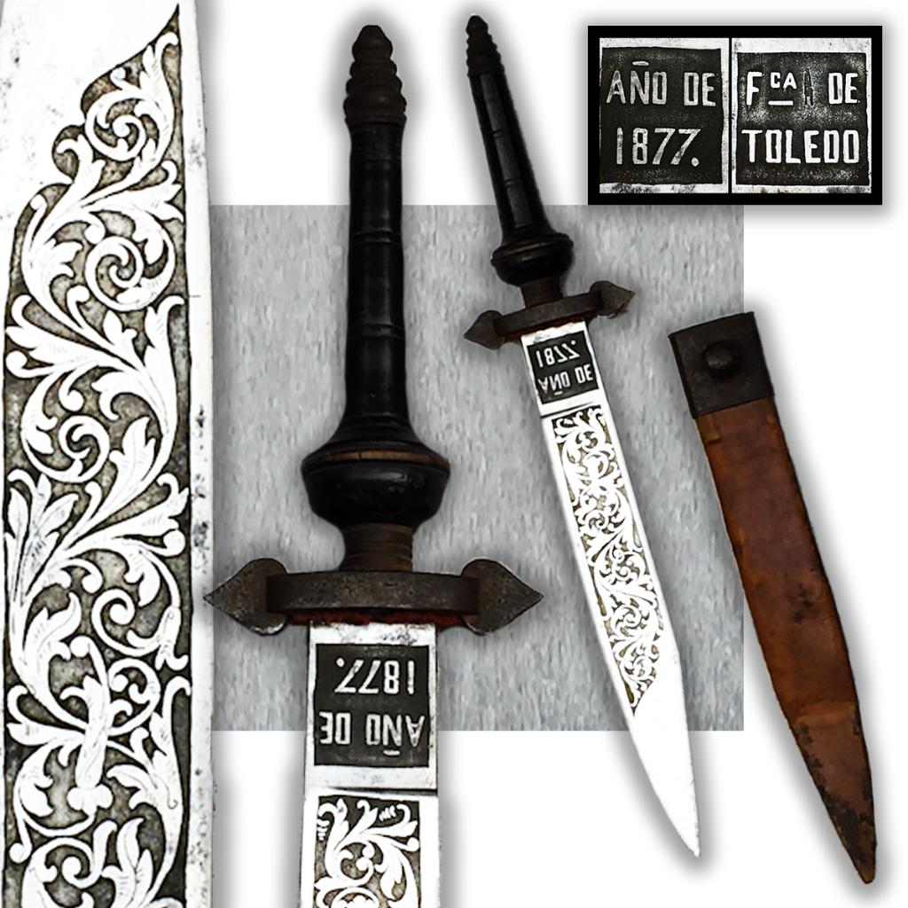 🚨Rarissime - Baionnette BOUCHON espagnole - TOLEDO - 1877, Collections, Envoi, Armée de terre, Épée ou sabre