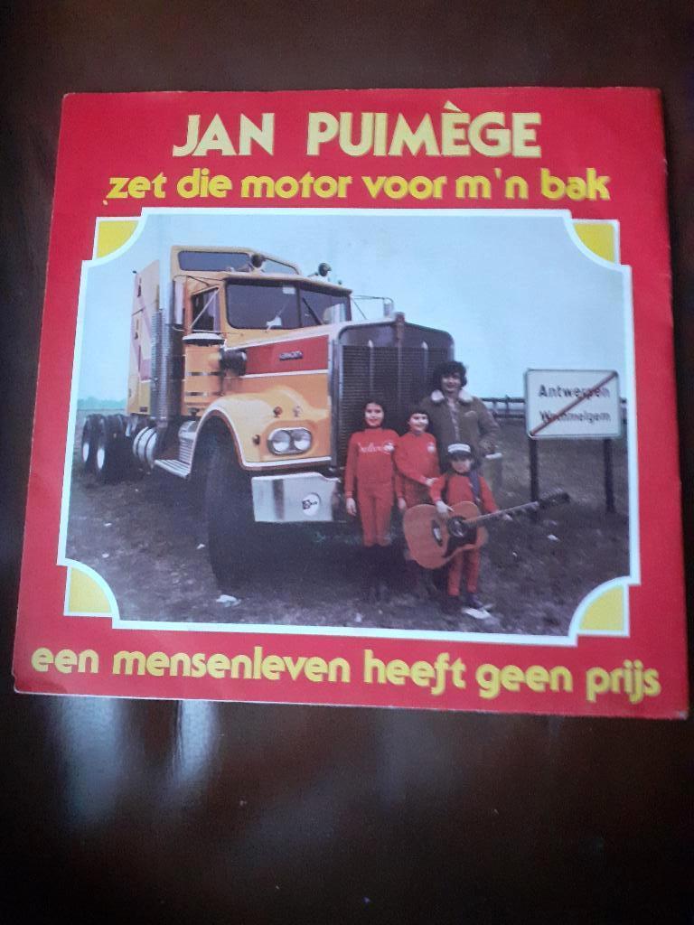 45T Jan Puimège : Zet die motor voor m"n bak (Belpop), Ophalen of Verzenden