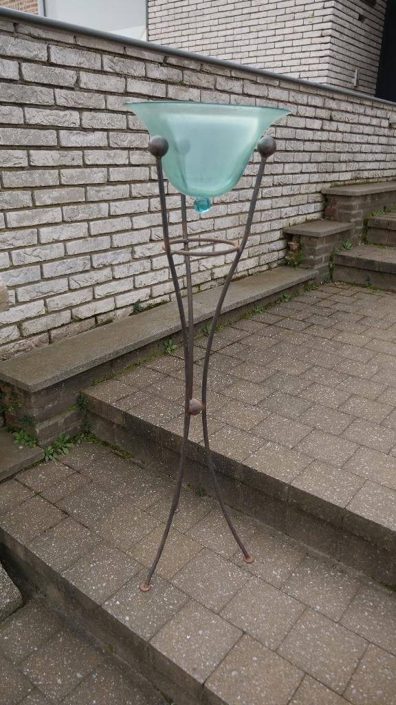 Cloche décorative en verre sur support en métal, Enlèvement, Comme neuf