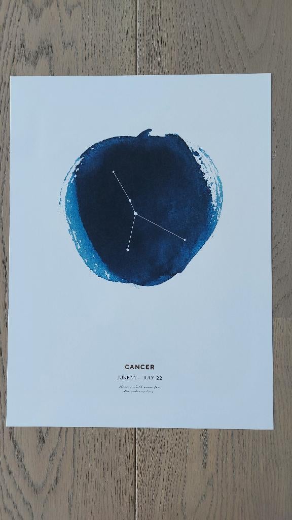 Poster sterrenbeeld Kreeft, Ophalen, Minder dan 50 cm, Nieuw, Foto of Poster