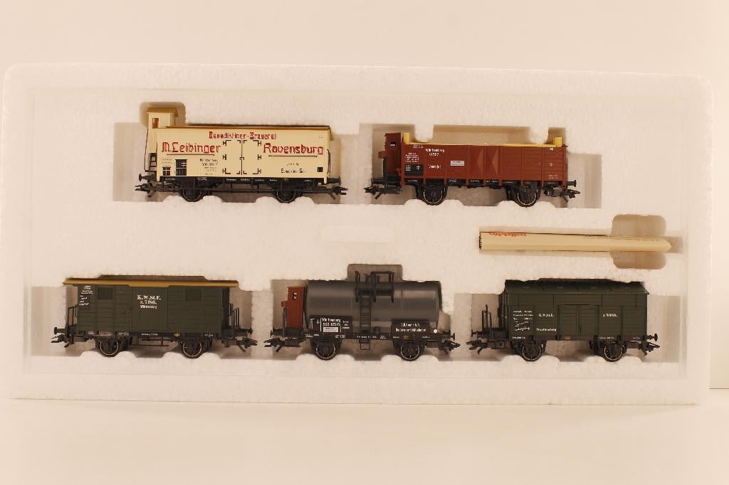 Marklin 4510 H0 Ensemble de 5 wagons marchandises K.W.St.E, Enlèvement ou Envoi, Courant alternatif, Comme neuf, Set de Trains