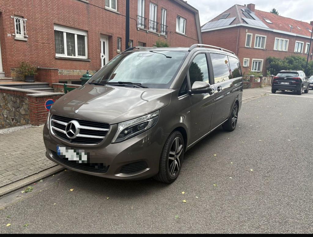 Mercedes V250D avant-garde 10/2016 215.000km dubbele cabine, Auto's, Mercedes-Benz, Automaat, Bruin, Diesel, 5 deurs