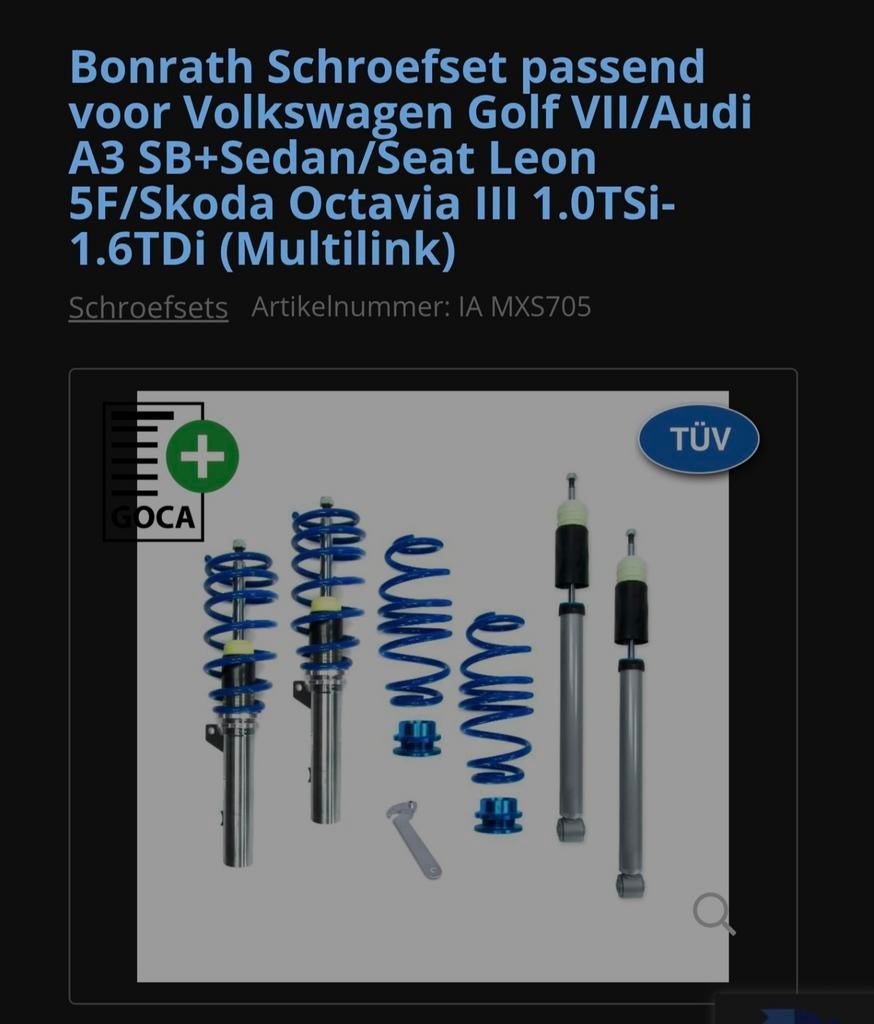 Schroefset golf 7, skoda octavia, seat leon, Auto-onderdelen, Ophalen, Gebruikt, Seat