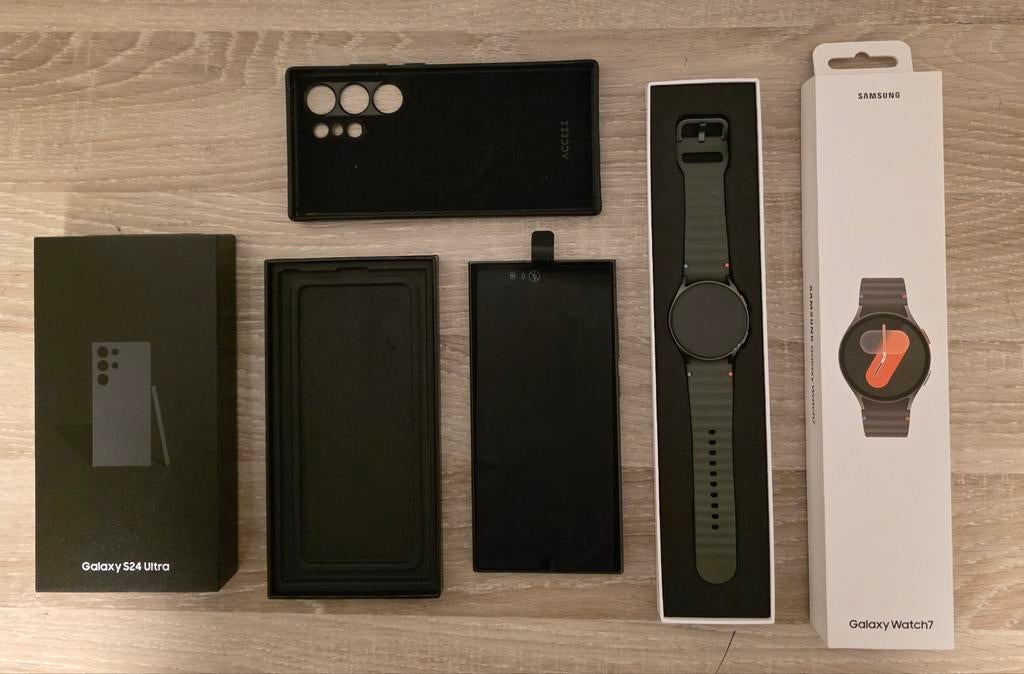 Samsung Galaxy S24 ultra 512Gb + samsung 7 watch, Telecommunicatie, Mobiele telefoons | Samsung, Zo goed als nieuw, Galaxy S24