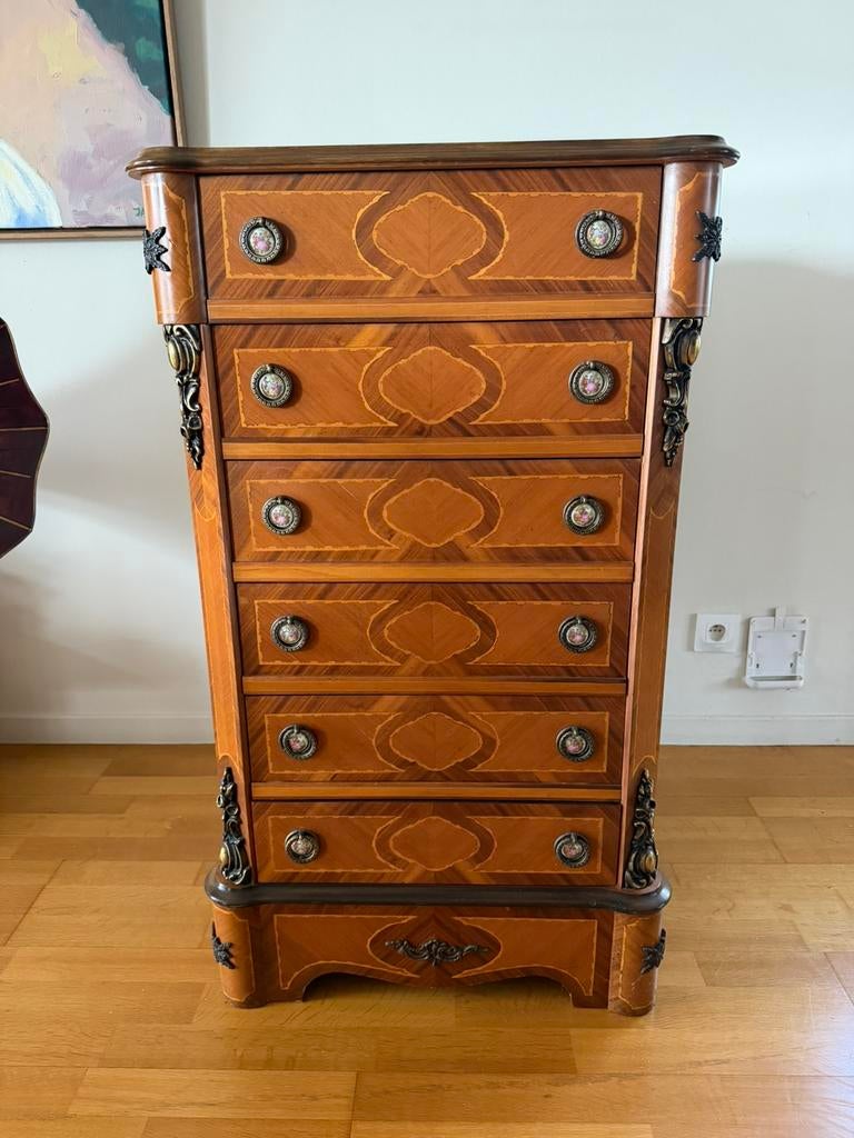 Originele vintage commode kast/dressoir/ladekast, Huis en Inrichting, Kasten | Ladekasten, Ophalen, Gebruikt, 5 laden of meer