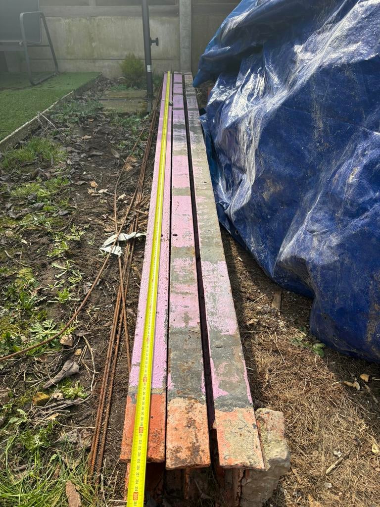 H - balk 3,55m, 150x70mm,6 mm 3 stuk, Doe-het-zelf en Bouw, Metalen, Ophalen of Verzenden