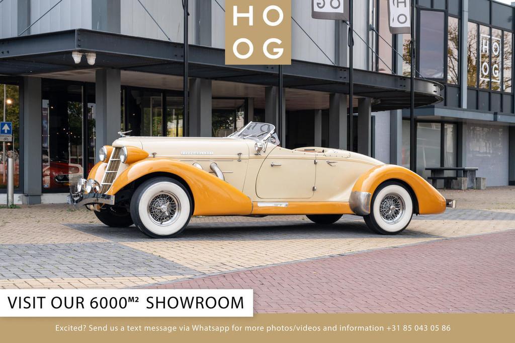 Auburn Speedster Supercharged (bj 1979, automaat), Auto's, Beige, Leder, Bedrijf, 2 zetels
