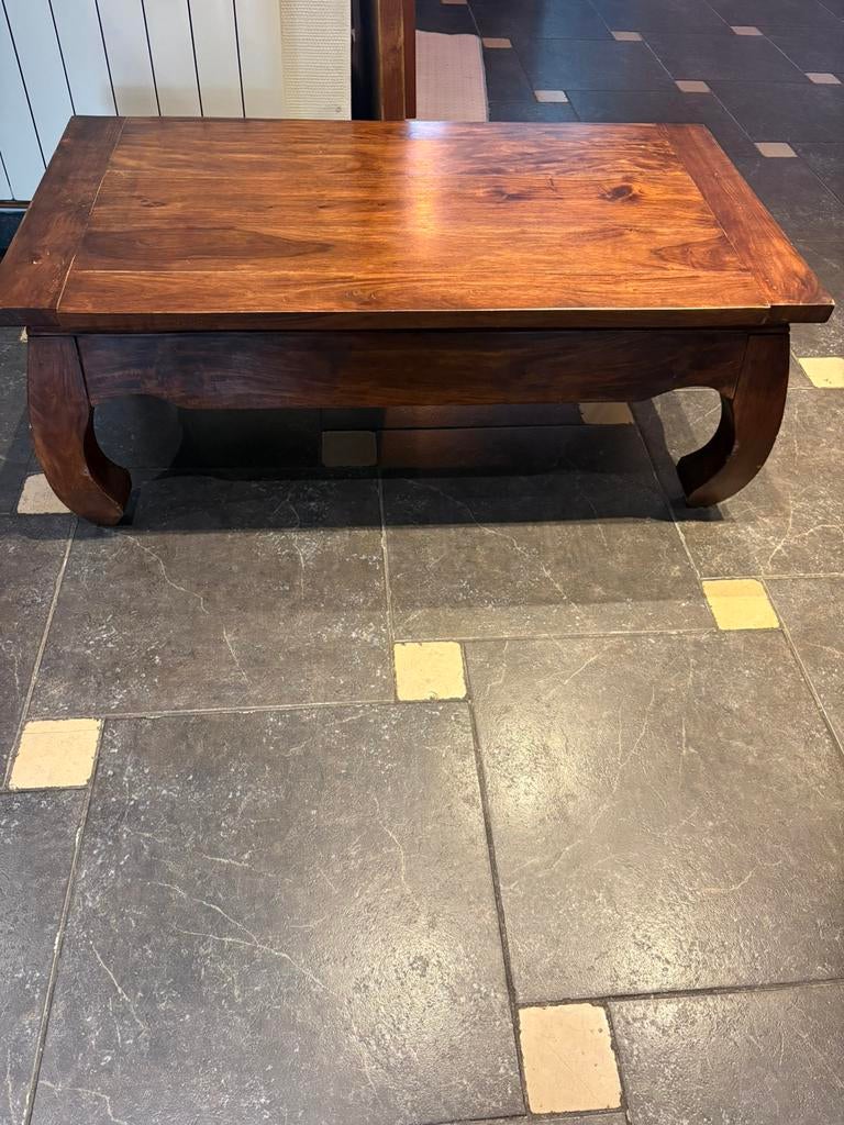 Salontafel massief kerselaar, Ophalen, Gebruikt, 100 tot 150 cm, 50 tot 100 cm