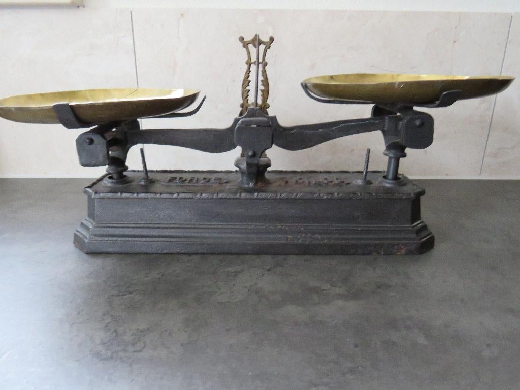 Antieke Franse weegschaal, Antiek en Kunst, Ophalen of Verzenden