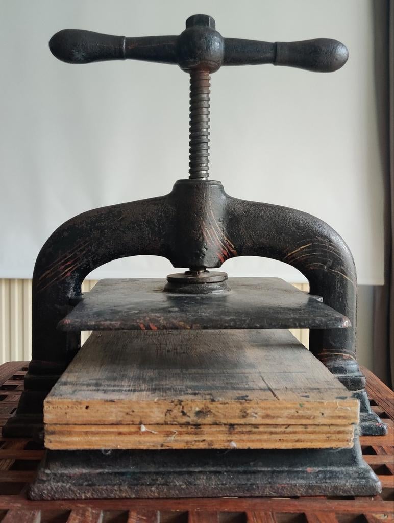 Authentieke antieke boekenpers - gietijzer, Antiek en Kunst, Antiek | Kantoor en Zakelijk, Ophalen