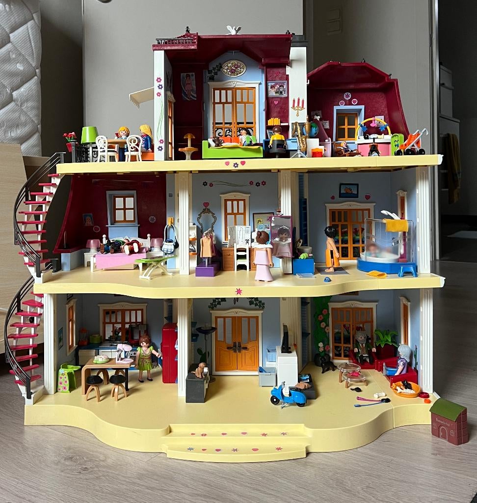 Playmobil herenhuis dollhouse met extra kamers - 70205, Kinderen en Baby's, Ophalen, Zo goed als nieuw, Complete set