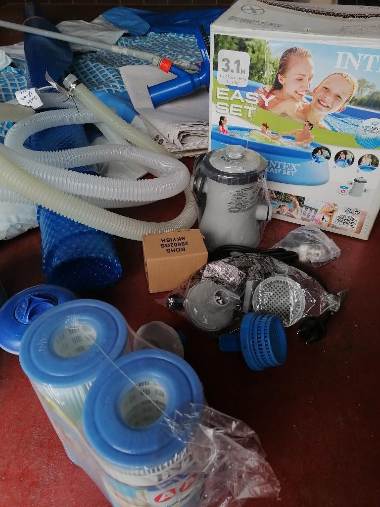 Piscine gonflable INTEX 3,1m, Jardin & Terrasse, Piscines, Comme neuf, Piscine gonflable, Moins de 80 cm, Rond, Enlèvement
