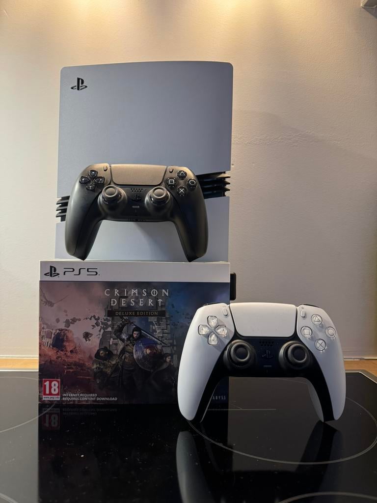 PlayStation 5 Pro 2TB + 2 Manettes + Crimson Desert Deluxe, Enlèvement, Comme neuf, Playstation 5