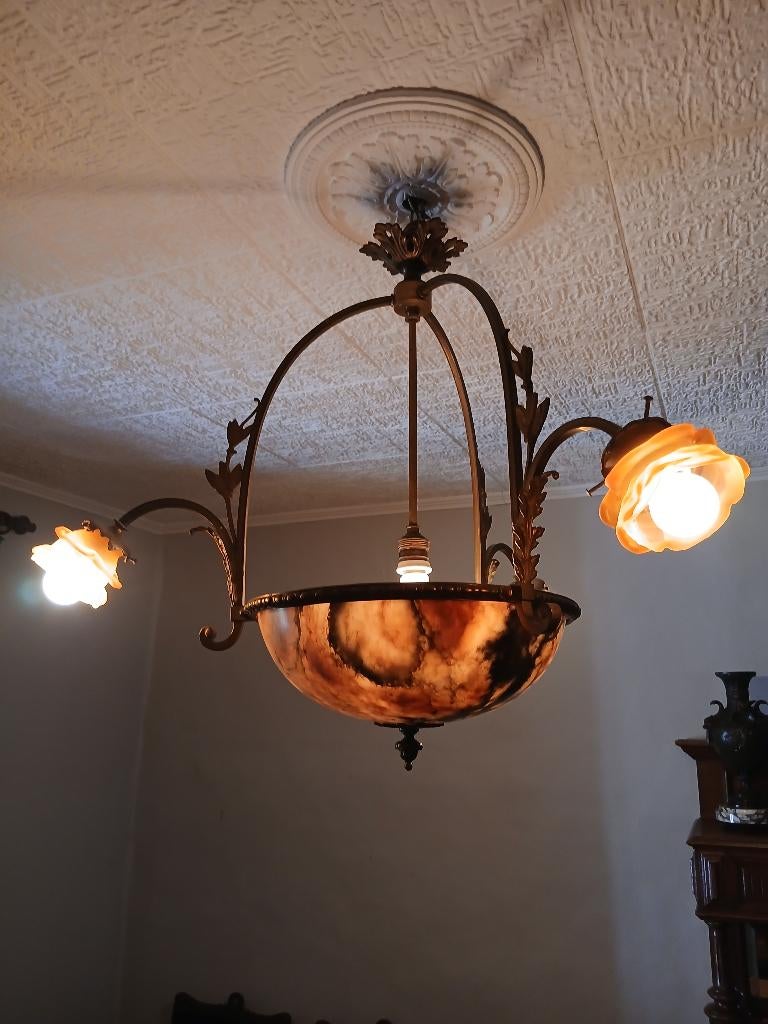 Kroonluchters Art Deco, Enlèvement, Comme neuf, Verre, ART DECO