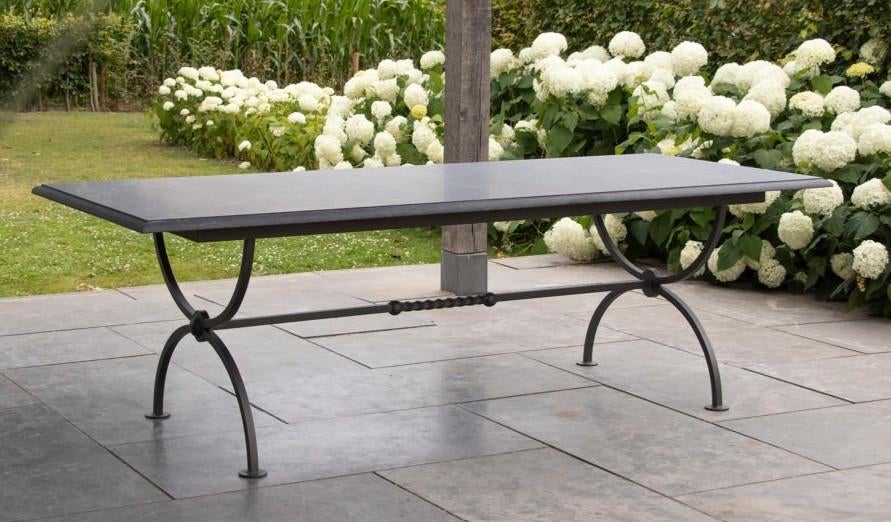 Massief arduinen tafelblad - Belgische blauwe steen, Huis en Inrichting, Tafels | Eettafels, Ophalen, Rustiek, 200 cm of meer