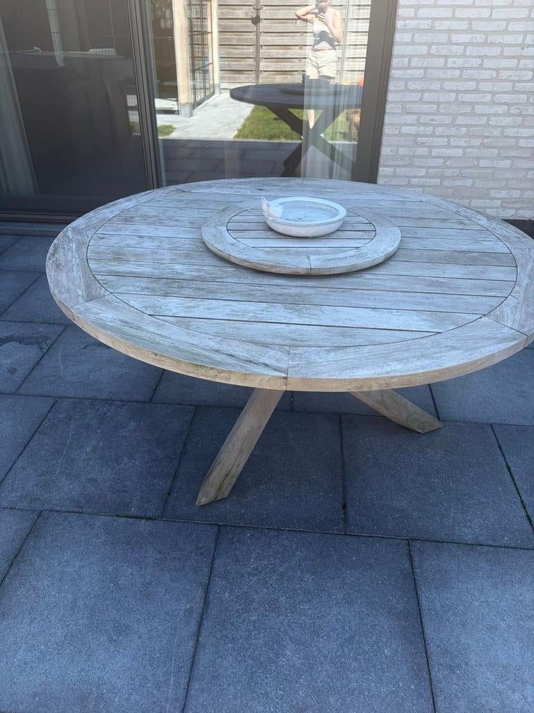 Tuintafel teak, Ophalen