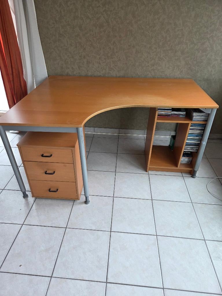 Complete bureau., Huis en Inrichting, Ophalen, Gebruikt, Hout