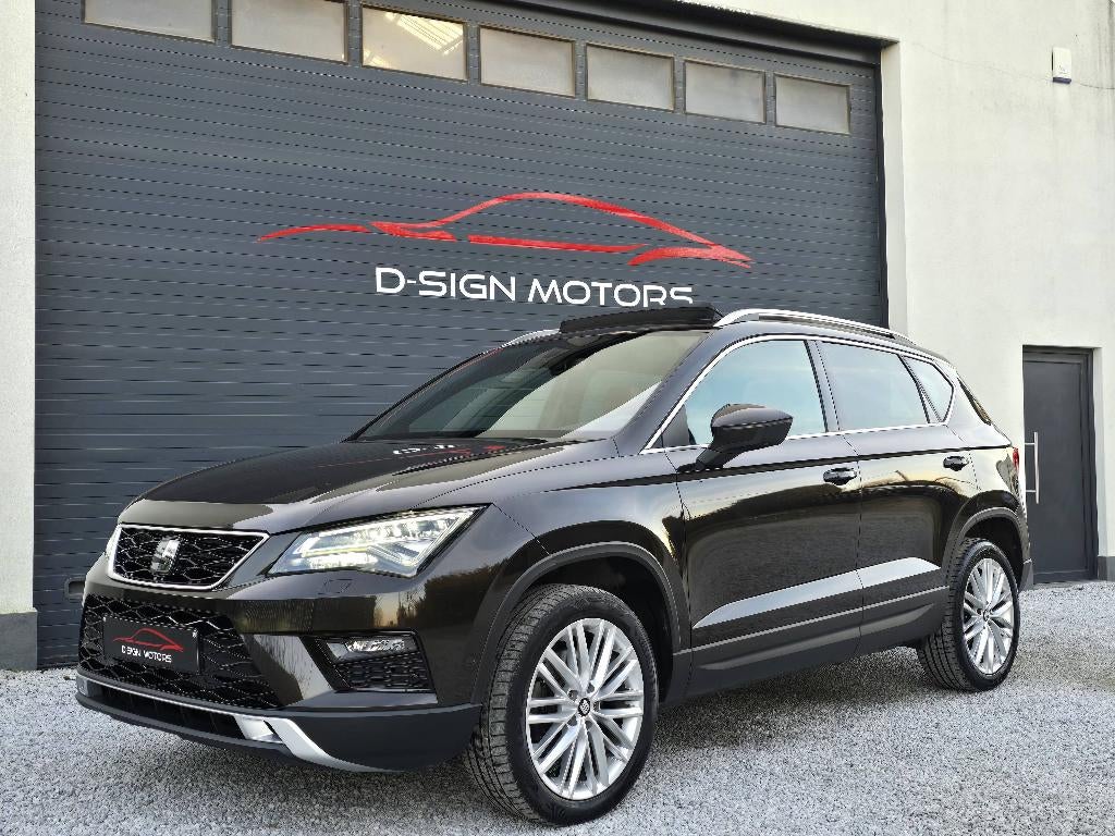 SEAT ATECA 1.4 TSI DSG (150pk) XCELLENCE 2018 150.845km !!, Auto's, Seat, 4 cilinders, Bruin, Ateca, Leder