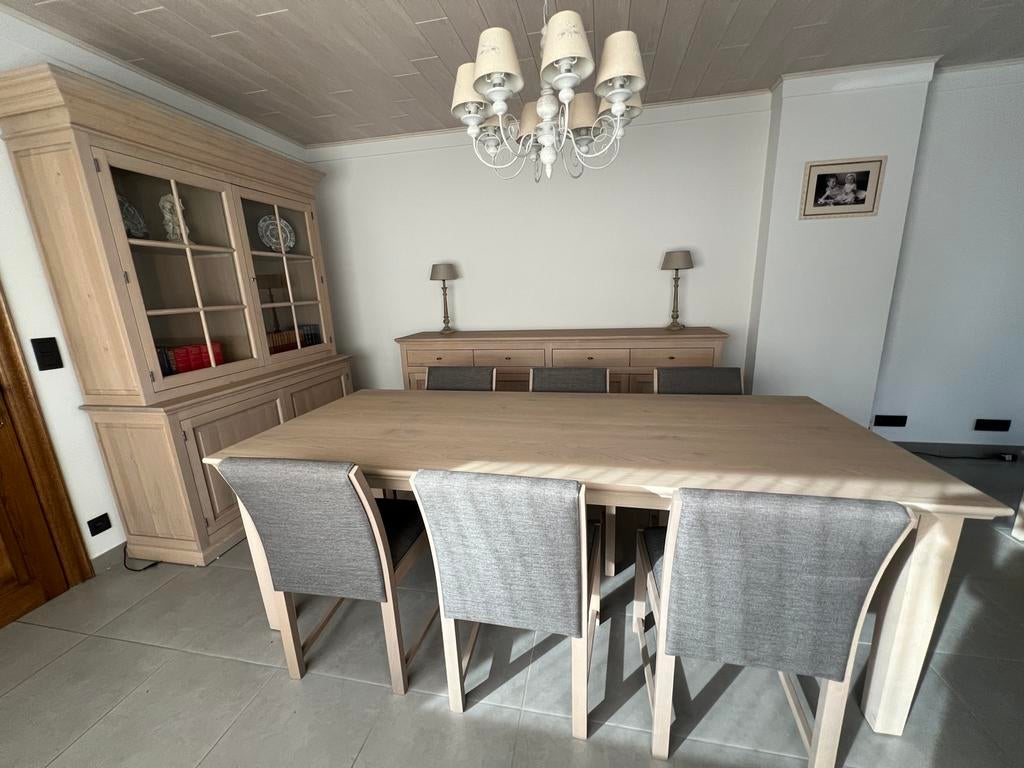 Landelijke eetkamer, Huis en Inrichting, Complete eetkamers, Ophalen, Zo goed als nieuw, Landelijk, 4 tot 6 stoelen