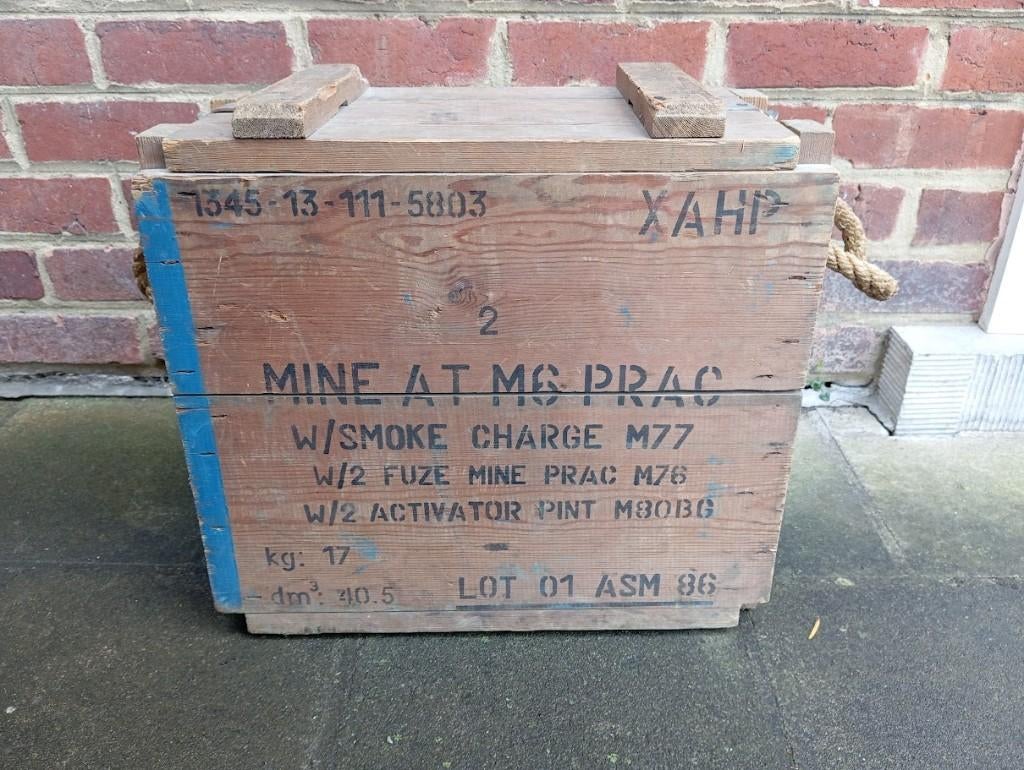 Caisse pour mine M6, Collections, Enlèvement ou Envoi, Armée de terre, Autres types