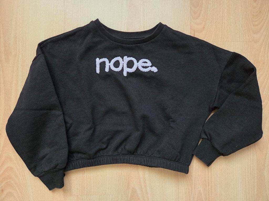 Zwarte korte sweater "Nope" - maat XXS, Kleding | Dames, Groggy by JBC, Zwart, Ophalen of Verzenden, Maat 34 (XS) of kleiner