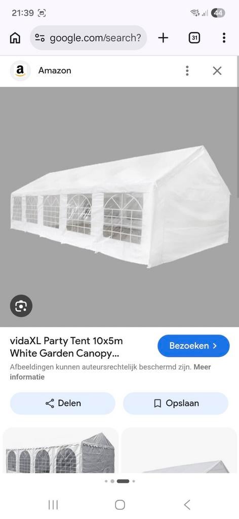 Degelijke party tent 10m op 5m, Tuin en Terras, Partytenten, Ophalen