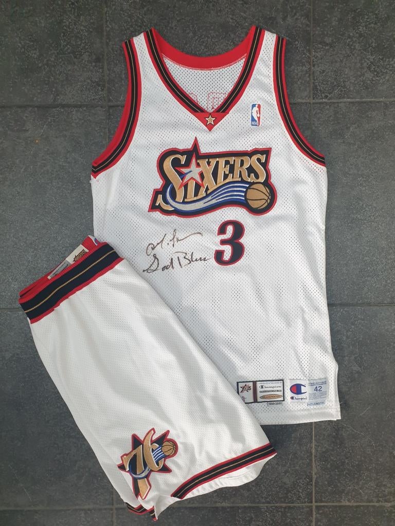 Maillot NBA porté par la marque Gameworn - Allen Iverson, Sports & Fitness, Enlèvement ou Envoi