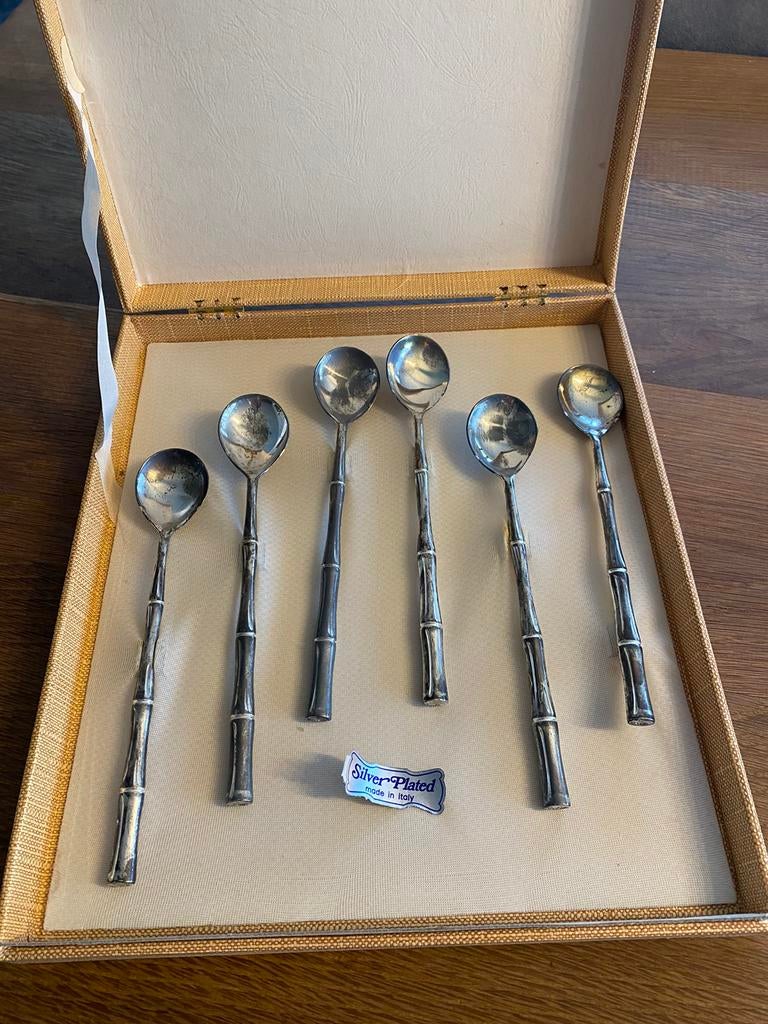 Vintage verzilverde lepels made in italy, Ophalen of Verzenden