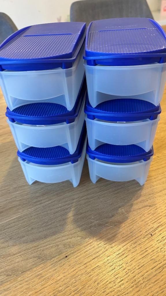 Ruimtespaarders Tupperware, Huis en Inrichting, Keuken | Tupperware, Ophalen of Verzenden, Gebruikt, Blauw, Overige typen