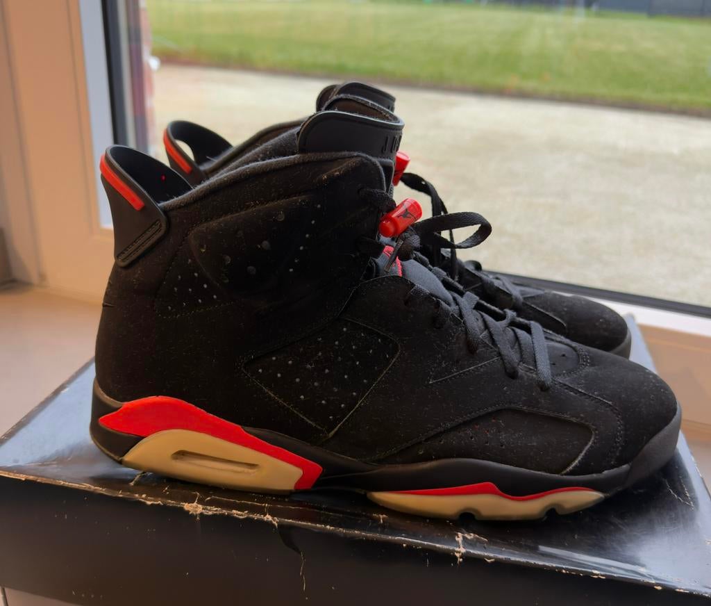 Jordan 6 retro coloris noir/ infrarouge pointure 49,5, Enlèvement, Comme neuf, Noir