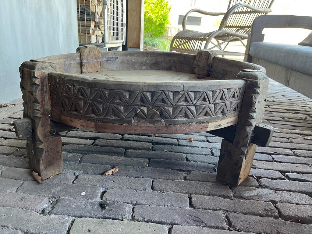 Bijzettafel, Tuin en Terras, Tuinbanken, Ophalen, Gebruikt, Hout