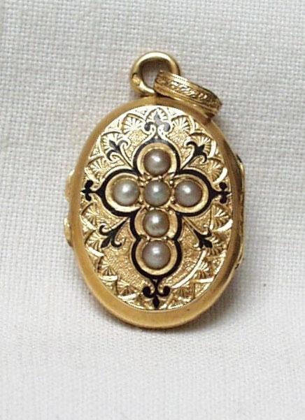 Porte-photos en or pour bijoux anciens Locker., Bijoux, Sacs & Beauté, Enlèvement ou Envoi, Or, Pendentif