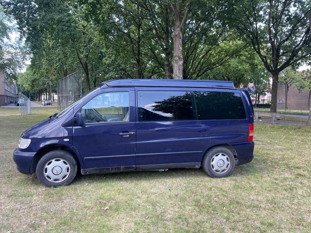 Mercedes Vito 110 CDI camper, Caravans en Kamperen, Mobilhomes, Particulier, Volkswagen, Mercedes, Diesel, Handgeschakeld, Standkachel