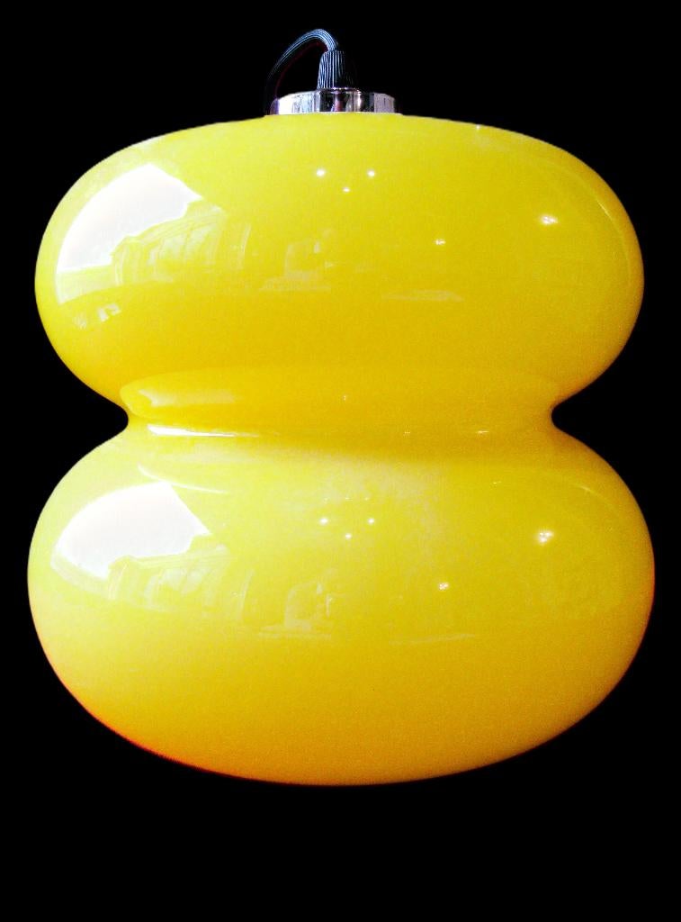 Sterckx hanglamp De Rupel Glas Boom (1968 – 1969)., Ophalen, Glas