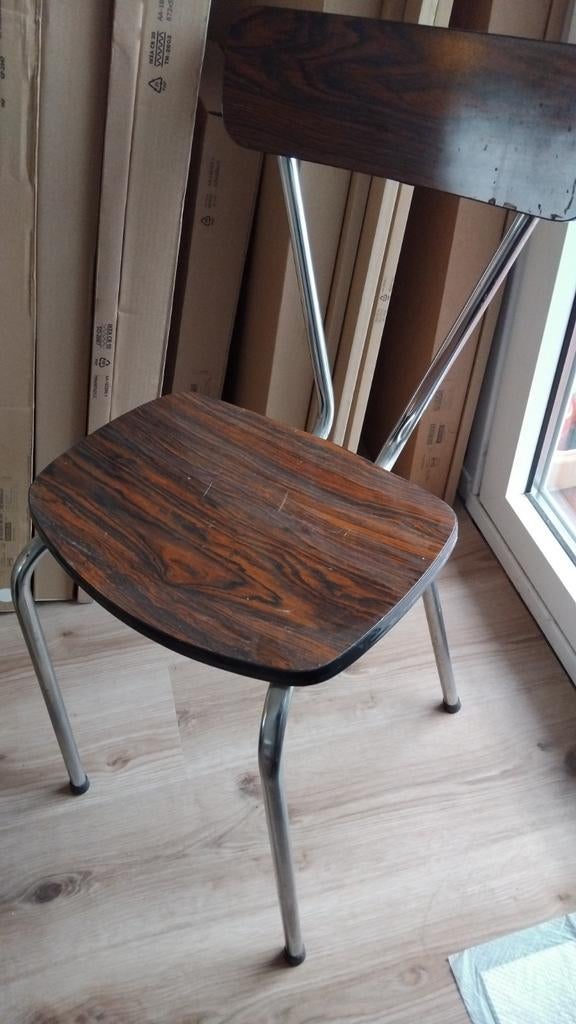 Vîntage chaise brune en formica, Enlèvement, Utilisé