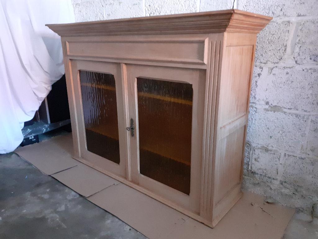 DESSUS DE MEUBLE EN CHENE POUVANT SERVIR D'ETAGERE MURALE, Ophalen, Glas, 100 tot 150 cm, Minder dan 150 cm