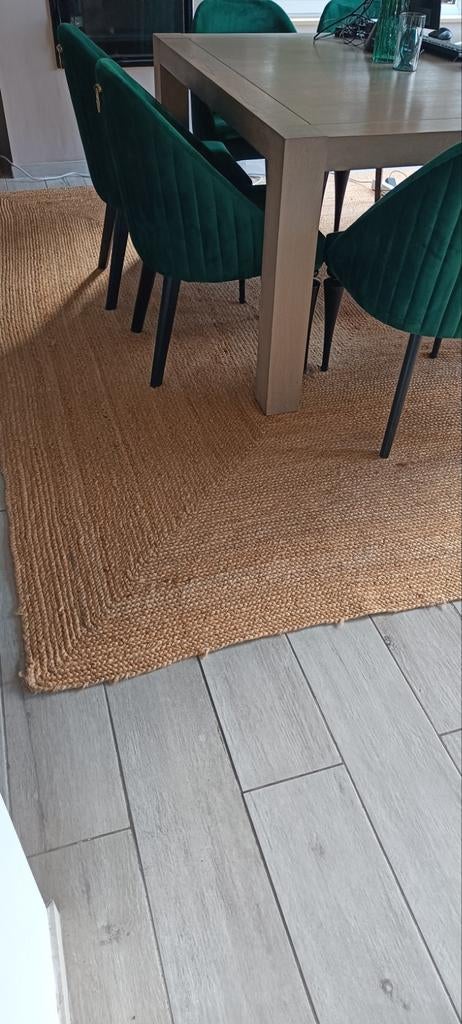 Tapis en toile de jute carré 4x4m, Enlèvement, Tapis