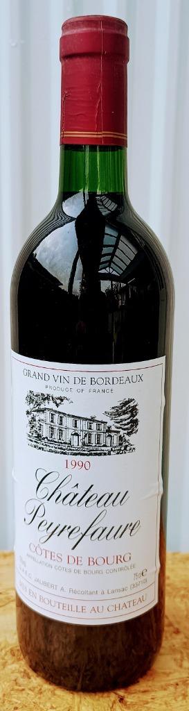 Une bouteille de Château Peyrefaure 1990, Collections, Enlèvement ou Envoi, Pleine, Vin rouge, France