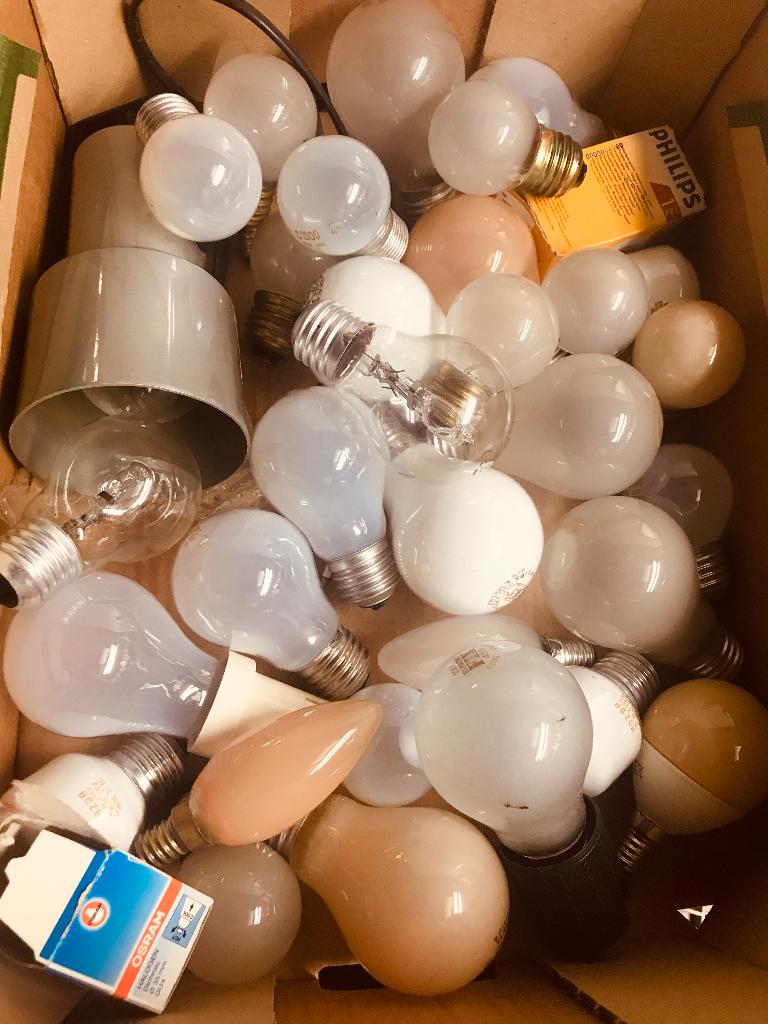 diverse losse lampen, 30 tot 60 watt, Gebruikt, Gloeilamp, E27 (groot)