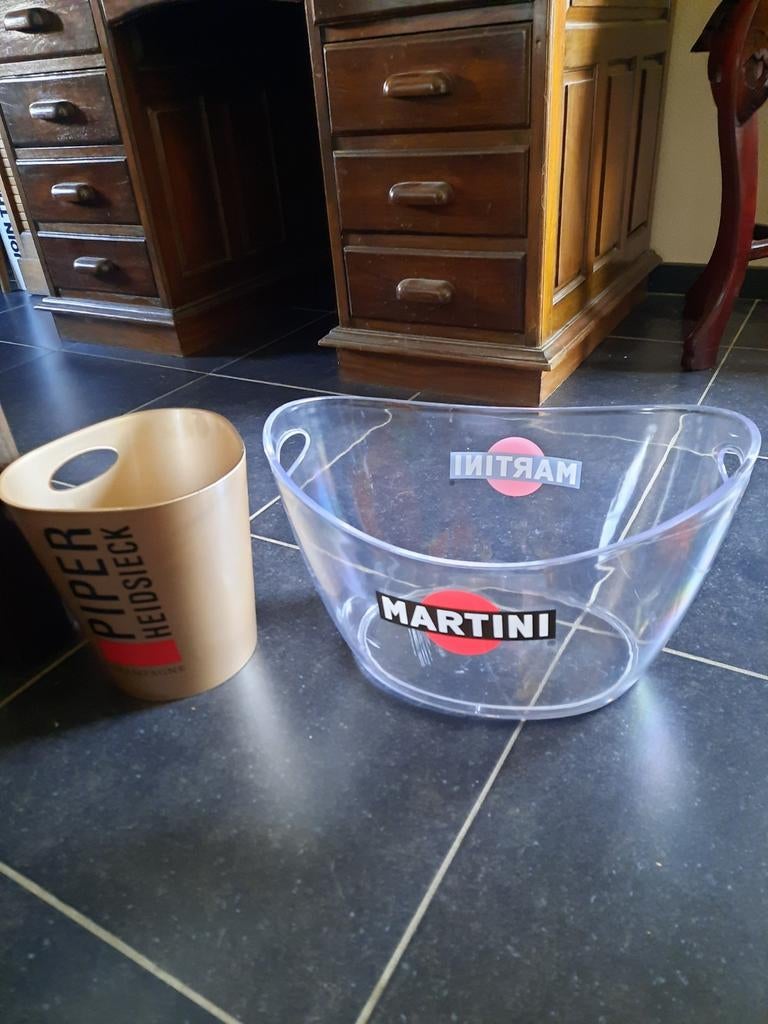 Ijsemmers van Martini en Piper Heidsieck , goede staat !, Verzamelen, Ophalen of Verzenden, Gebruikt